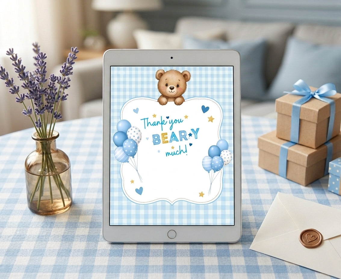 We can BEAR-ly wait - Baby Shower Invitation Pack