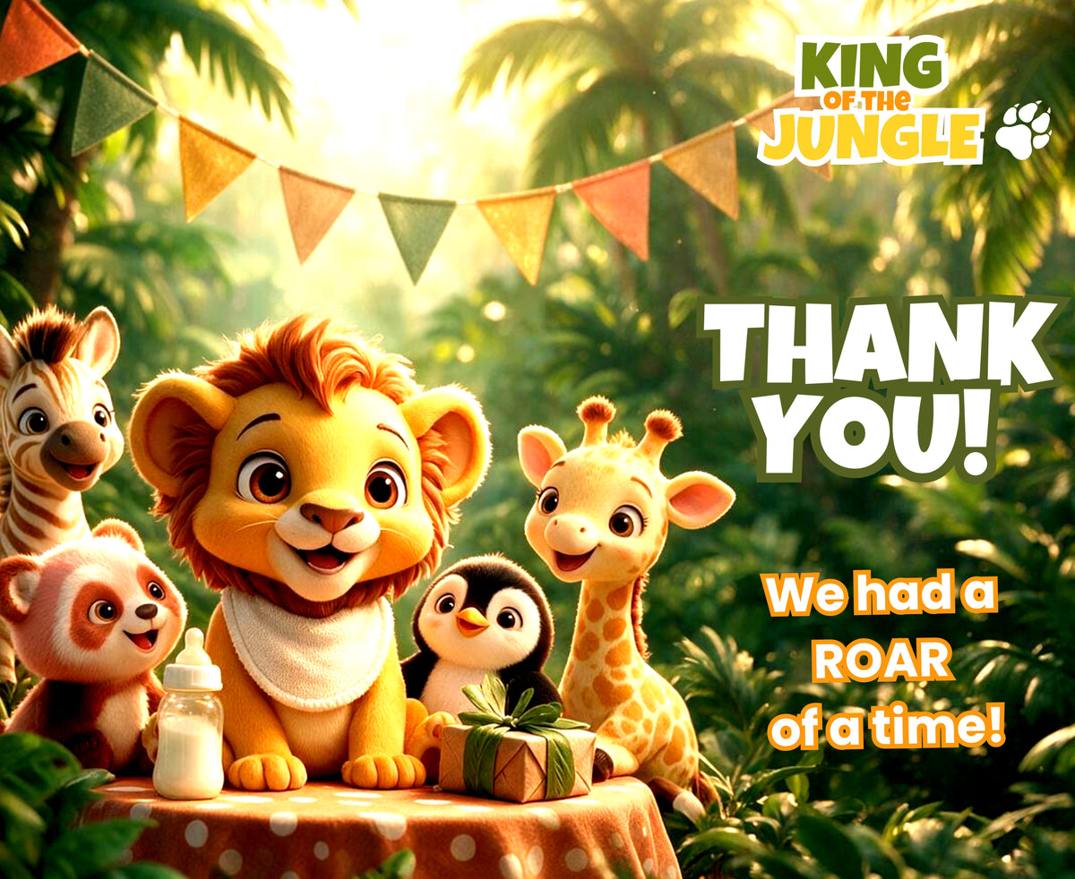 King of the Jungle — Thank You Card (Boy)