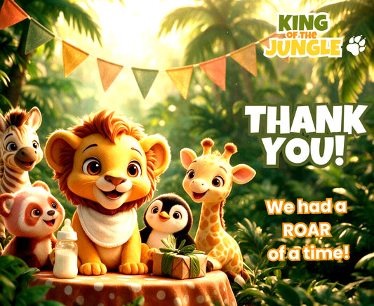 King of the Jungle — Thank You Card (Boy)